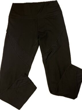 aerie Black Seam-Detail Athletic Leggings